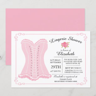 Moderne & Leuke Lingerie Bruids Douche Uitnodiging