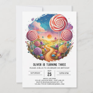 Moderne Leuke Lollipop Verjaardag Kaart