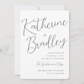 Moderne leuke paren noemen aangepaste kleuren brui kaart (Voorkant)