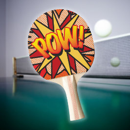 Moderne Leuke POW Stripboek Pop Art Tafeltennisbatje