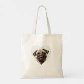 Moderne Leuke Pug Beste Hond Moeder Ooit cadeau vo Tote Bag (Achterkant)