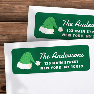 Moderne Leuke Santa Hats Custom Return Adres Etiket