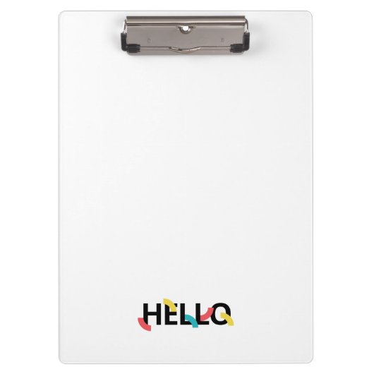 Moderne, leuke, speelrijke, kleurrijke vormgeving  klembord (Voorkant)