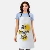 Moderne, leuke, trendy design van Live Laugh Love Schort (Gedragen)