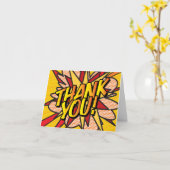 Moderne leuke typografie Dank u Kaart (Gele Bloem)