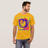 Moderne levendige abstracties kunst t-shirt (Voorkant volledig)