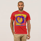 Moderne levendige abstracties kunst t-shirt (Voorkant volledig)