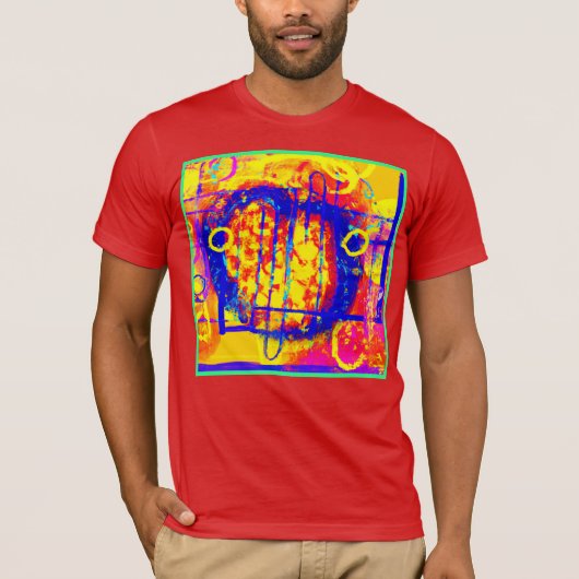 Moderne levendige abstracties kunst t-shirt (Voorkant)