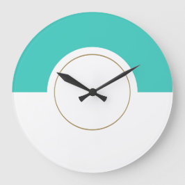 Moderne, levendige Aqua Speedometer-topkleurenblok Grote Klok