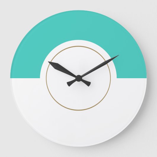 Moderne, levendige Aqua Speedometer-topkleurenblok Grote Klok (Voorkant)