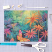 Moderne levendige Batik Waterverf Floral Tissuepapier (Craft)