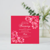 Moderne levendige bloemen Housewarming Kaart (Staand voorkant)