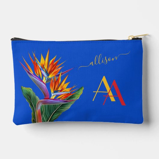 Moderne Levendige Bloemen Naam Custom Monogram Etui (Achterkant)