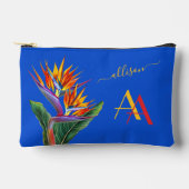 Moderne Levendige Bloemen Naam Custom Monogram Etui (Voorkant)