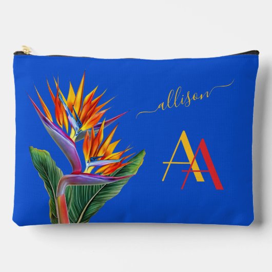 Moderne Levendige Bloemen Naam Custom Monogram Etui (Voorkant)