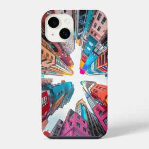 Moderne & Levendige Cityscape Telefoonhoes Alle iP iPhone 14 Hoesje