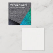 Moderne Levendige Geometrische Patronen Vierkante Visitekaartje (Voorkant / Achterkant)