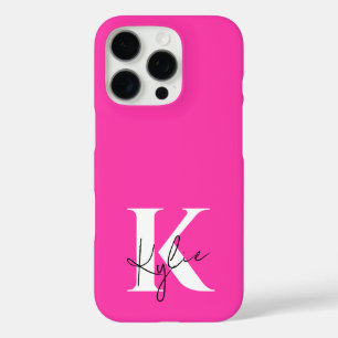 Moderne Levendige Gepersonaliseerde Monogram Naam iPhone 16 Pro Hoesje