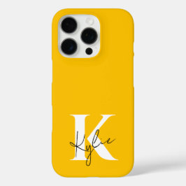 Moderne Levendige Gepersonaliseerde Monogram Naam iPhone 16 Pro Hoesje