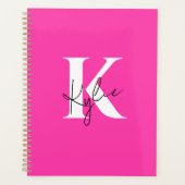 Moderne Levendige Gepersonaliseerde Naam Monogram  Planner (Voorkant)