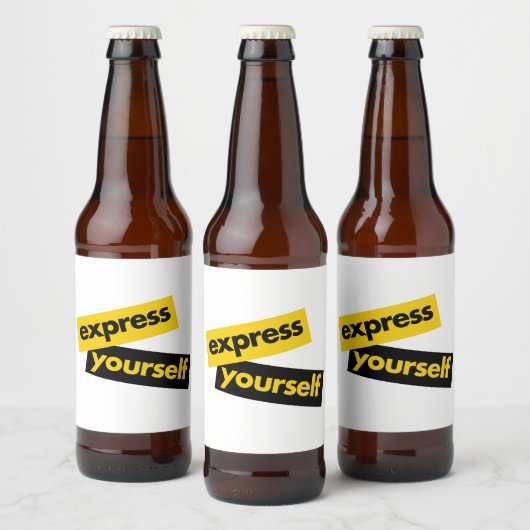 Moderne, levendige, gewaagde grafische weergave va bier etiket (Flessen)
