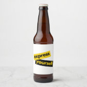 Moderne, levendige, gewaagde grafische weergave va bier etiket (Voorkant)