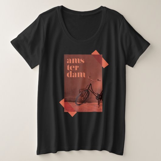 Moderne, levendige grafische vormgeving - Amsterda Grote Maat T-shirt (Design voorkant)