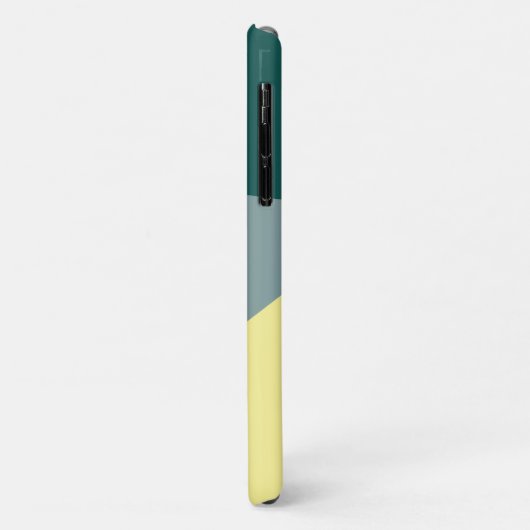 Moderne, levendige groene munt & geel geometrisch Case-Mate iPhone case (Achterkant/links)