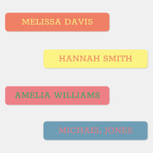 Moderne, levendige Kinder kleurenetiketten voor wa