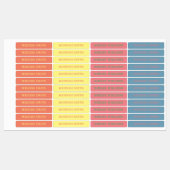 Moderne, levendige Kinder kleurenetiketten voor wa Labels (Vel)