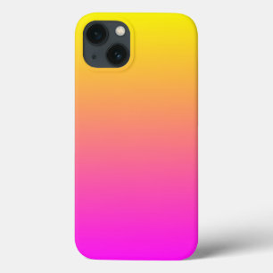 Moderne Levendige Magenta Gele Gradiënt iPhone 13 Hoesje