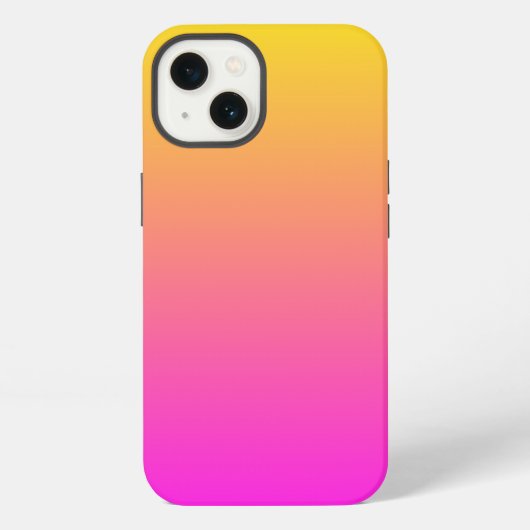 Moderne Levendige Magenta Gele Gradiënt iPhone Hoesje (Achterkant)