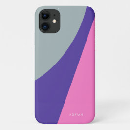 Moderne levendige munt paarse & roze geometrisch Case-Mate iPhone case