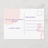 Moderne Levendige Paarse Zonsondergang Save The Da Aankondigingskaart (Achterkant)