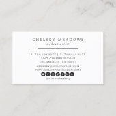 Moderne, levendige penseelstreken en gouden glitte visitekaartje (Achterkant)