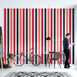 Moderne levendige stijlvolle gestreepte kleurrijke behang