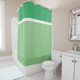 Moderne levendige  tweekleurige groene witte strep douchegordijn