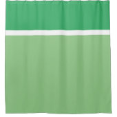 Moderne levendige tweekleurige groene witte strep douchegordijn (Voorkant)