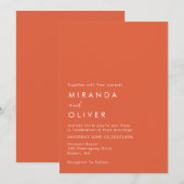 Moderne levendige Verona Sunset bruiloft Kaart (Voorkant / Achterkant)