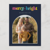 Moderne Levendige Vrolijkheid + Heldere Boog Foto  Briefkaart (Voorkant)