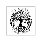 Moderne levensboom, boek ex libris rubberstempel (Afrduk)