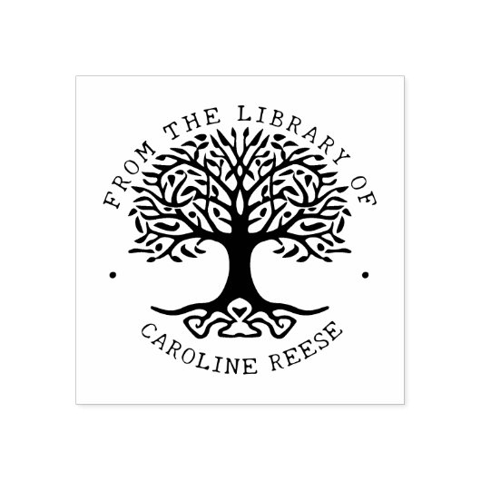 Moderne levensboom Uit de bibliotheek van Rubberstempel (Afrduk)