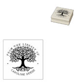 Moderne levensboom Van de bibliotheek van  Rubberstempel (Gestempeld)