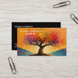 Moderne Levensboom Wellness Levenscoach Visitekaartje