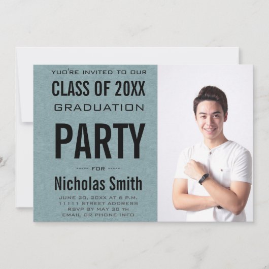 MODERNE LEVERANCIERINGSPARTIJINVITATIE AFSTUDEERDE KAART (Voorkant)