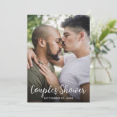 Moderne LGBTQ-koppels babyshower Kaart (Staand voorkant)
