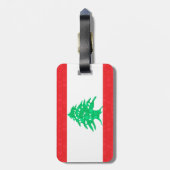 Moderne Libanese vlag Bagagelabel (Achterkant verticaal)