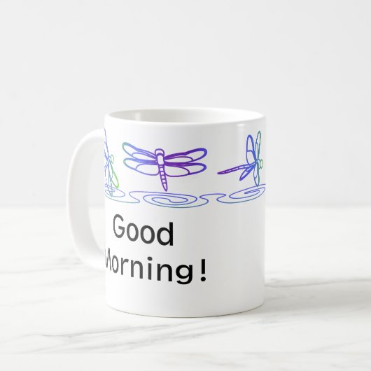 Moderne libel gepersonaliseerde mok (Voorkant links)