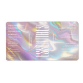 Moderne Lichaamsbad Holografische Ingrediënten Sch Etiket (Voorkant)