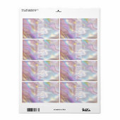 Moderne Lichaamsbad Holografische Ingrediënten Sch Etiket (Full Sheet)